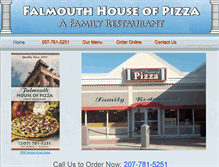 Tablet Screenshot of falmouthpizza.com